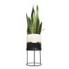 URB010 The Urban Gardener Small Ceramic Plant Pot with Stand - Image 3