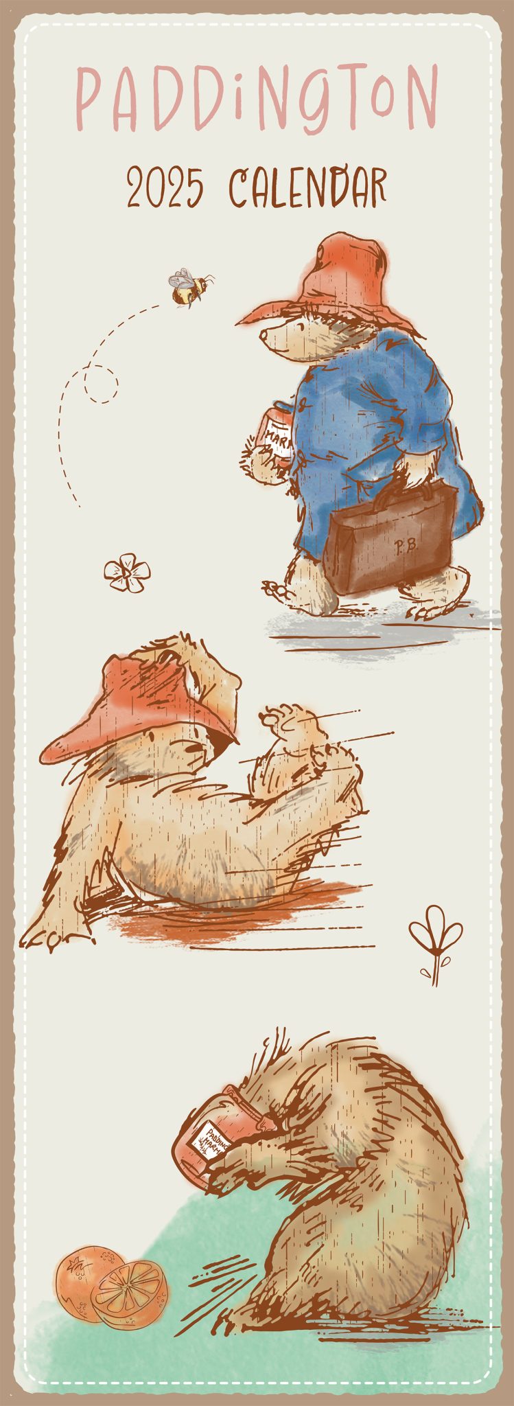 2025 Paddington Slim Calendar (Illustrated) Portico Designs