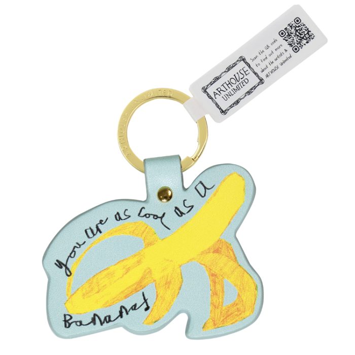 Arthouse Unlimited - Recyled PU Keyring - COOL AS A BANANA - Image 3