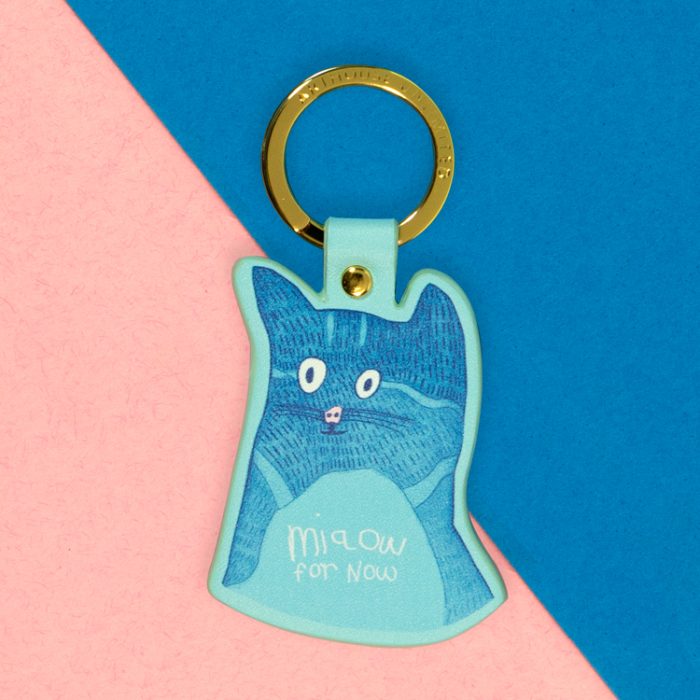 Arthouse Unlimited - Recyled PU Keyring - MIAOW FOR NOW