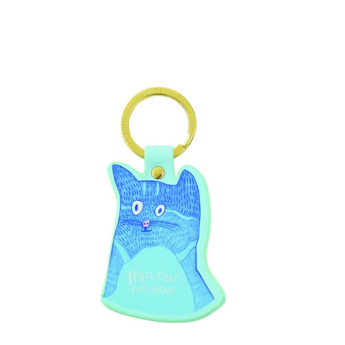 Arthouse Unlimited - Recyled PU Keyring - MIAOW FOR NOW - Image 3