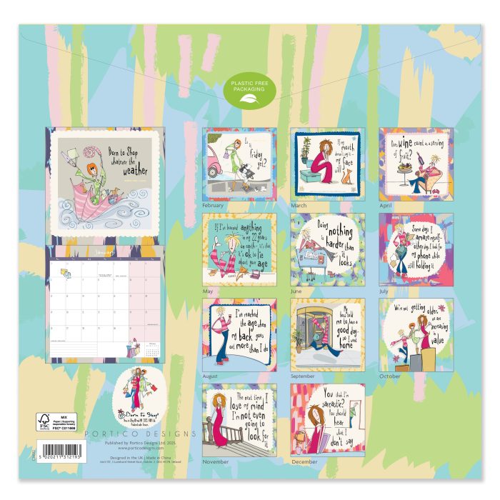 C26012 Born to Shop Square 2026 Calendar - Image 4