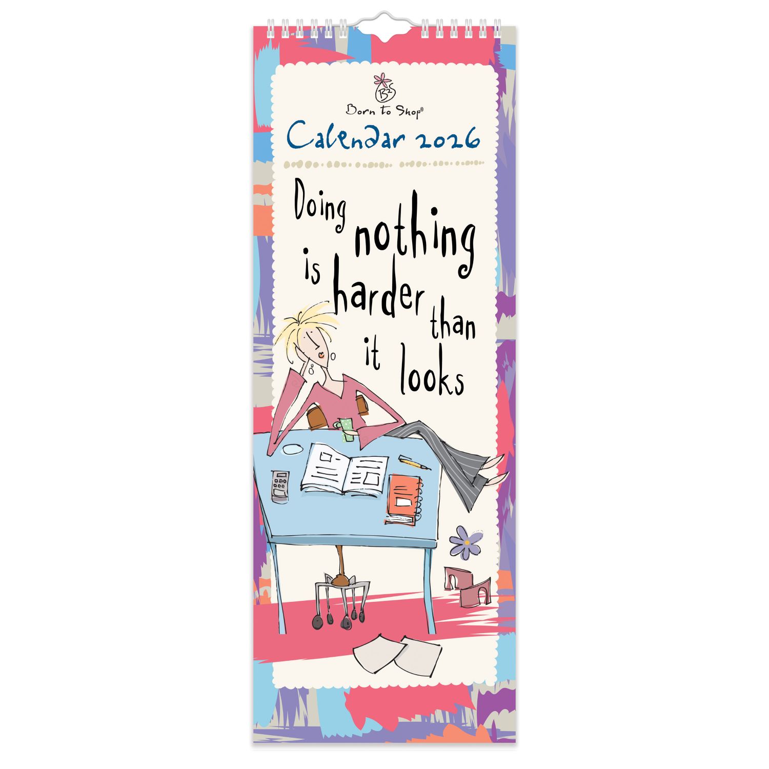 C26013 Born to Shop Slim 2026 Calendar