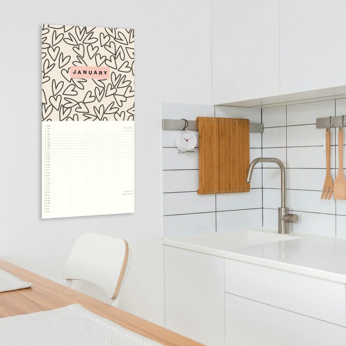C26021 Caroline Gardener  Hearts/Mixed Prints Square 2026 Family Calendar - Image 5