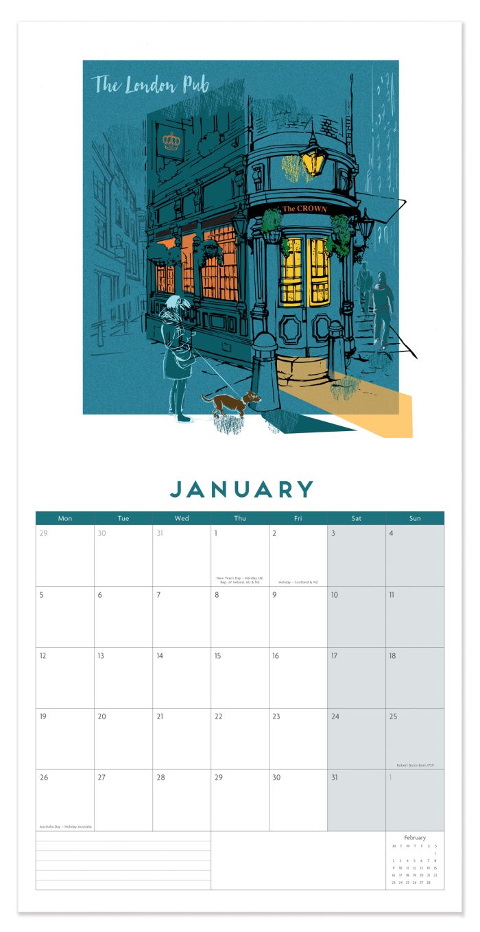 C26050 London Calling Square 2026 Calendar - Image 2