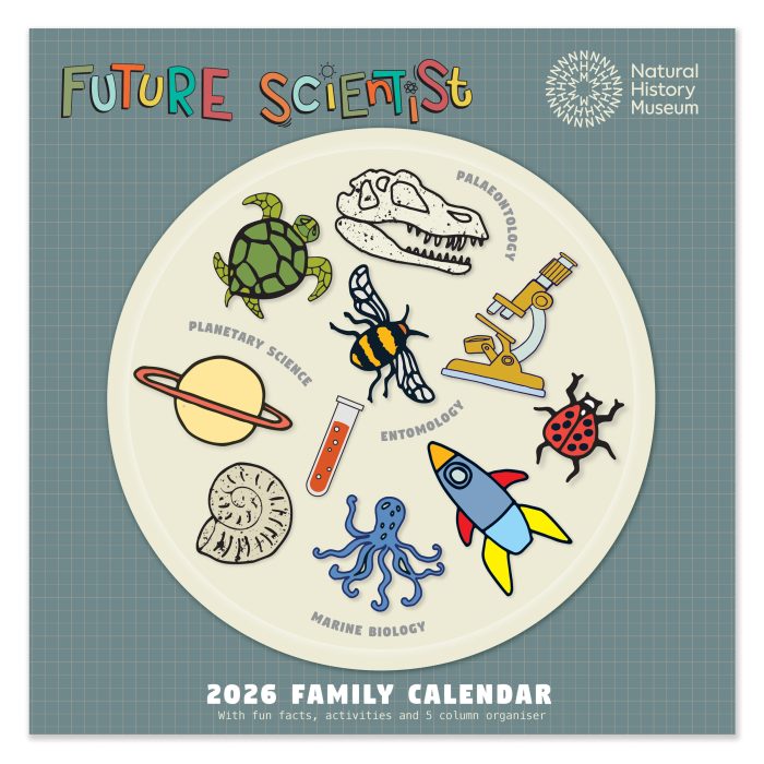 C26055 NHM Kids Future Scientist Square  Family 2026  Calendar