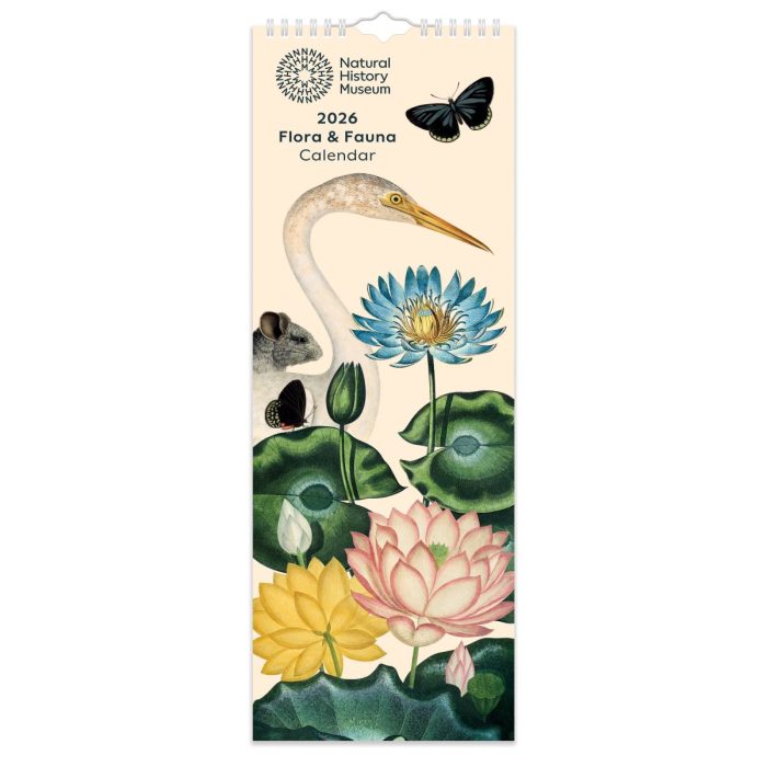 C26058 NHM Flora & Fauna Slim 2026 Calendar