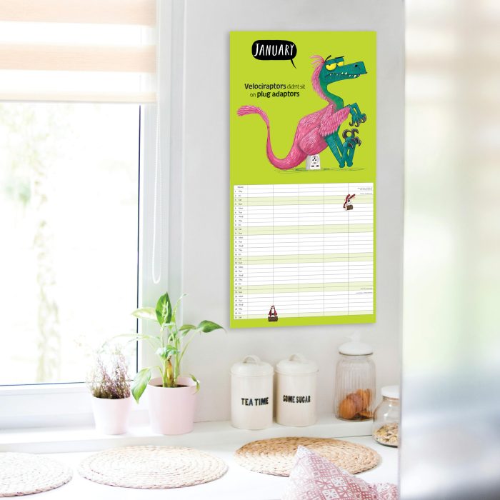 C26063 Oi Dinosaurs! Square  Family 2026 Calendar - Image 4