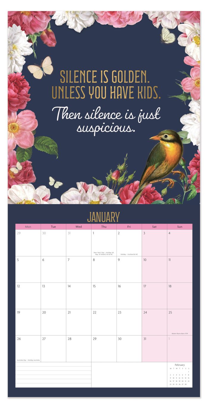 C26069 Paper Ninja SQ Calendar - Mums- 2026 Square Calendar - Image 2