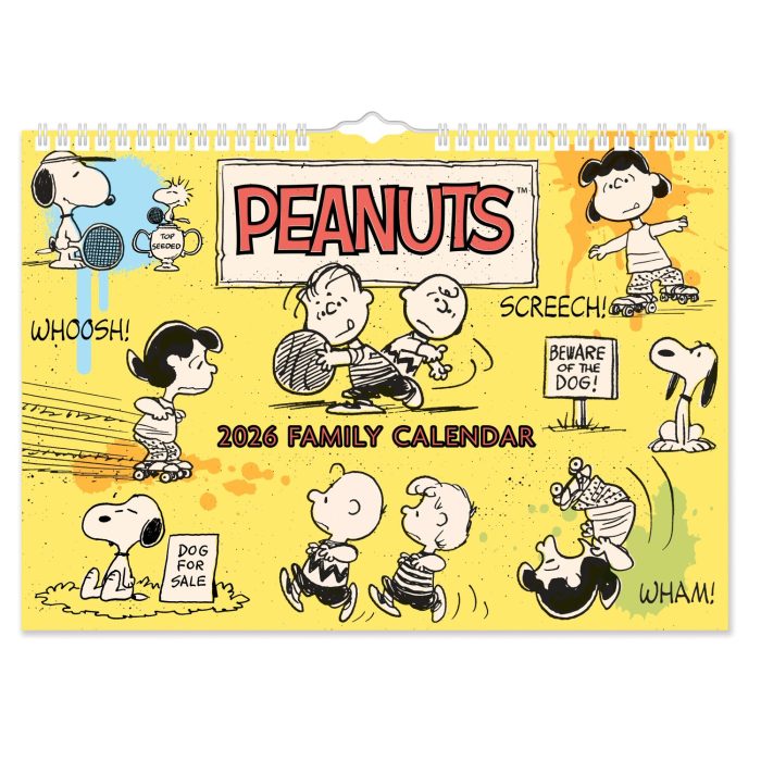 C26074 Peanuts A4 Family 2026 Calendar