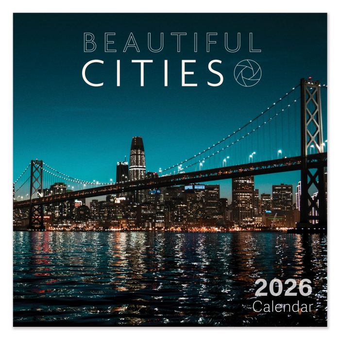 C26075 Beautiful Cities Square 2026 Calendar