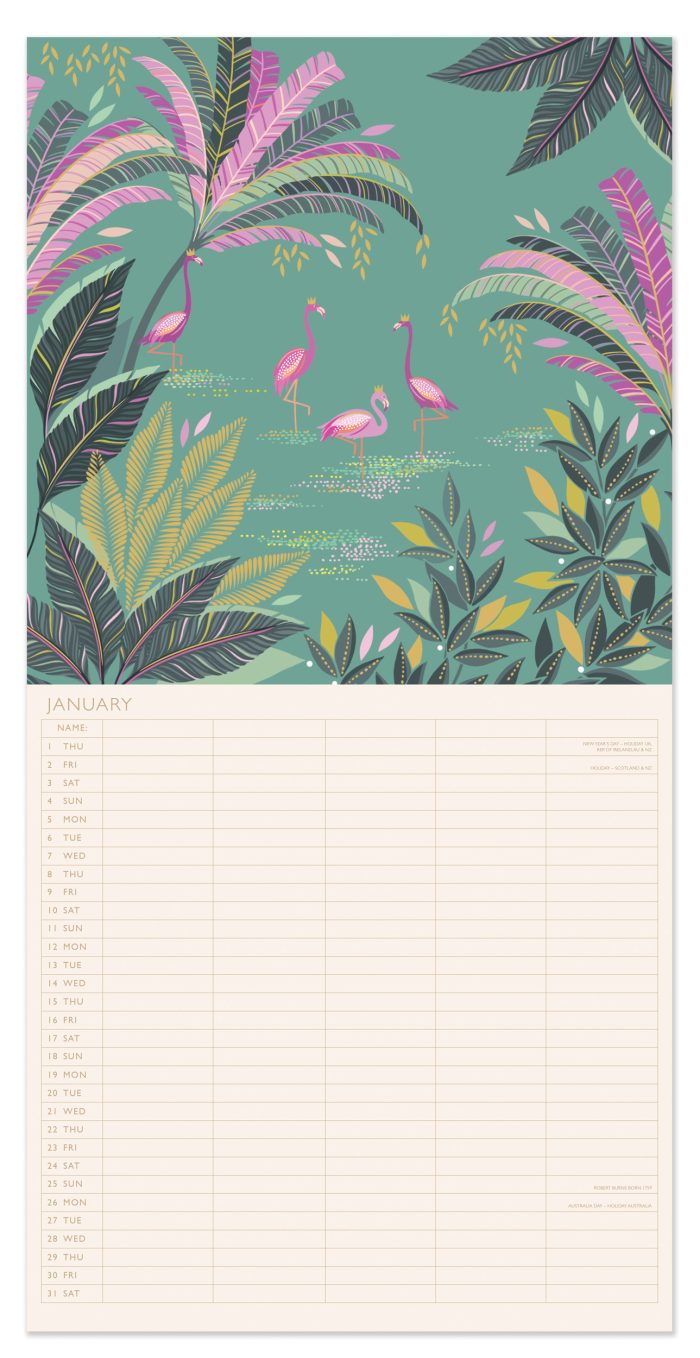 C26083 Sara Miller Square  Family 2026 Calendar - Image 2