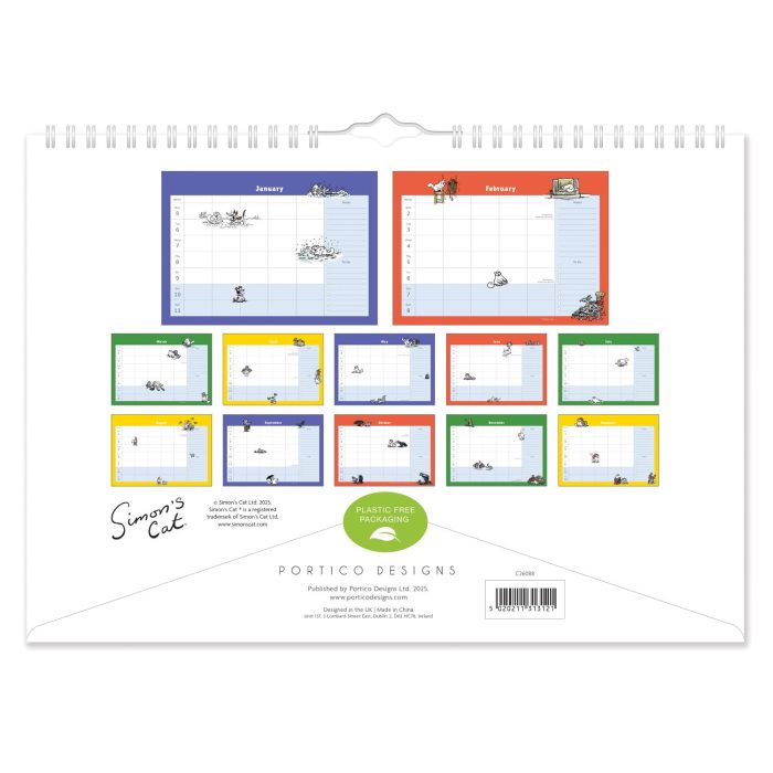 C26088 Simon's Cat A4 Family 2026  Calendar - Image 3