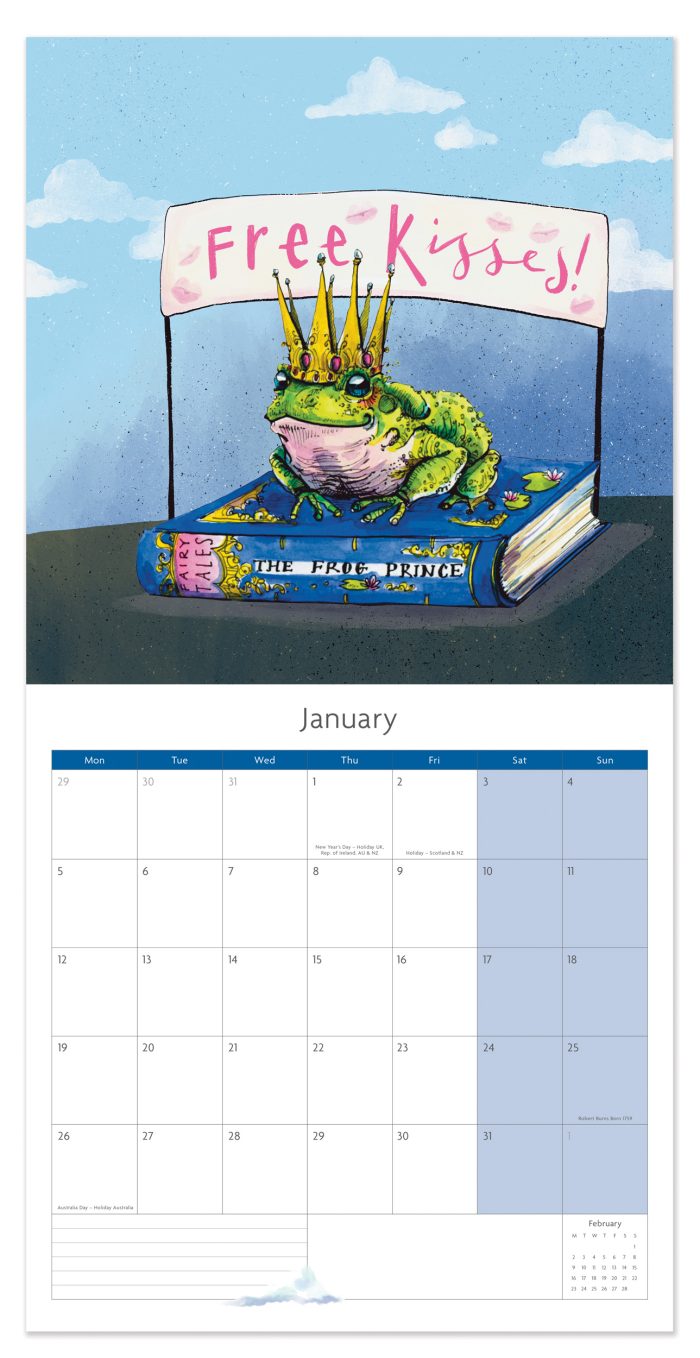 C26090 Snowtap Bookish Square  2026 Calendar - Image 3