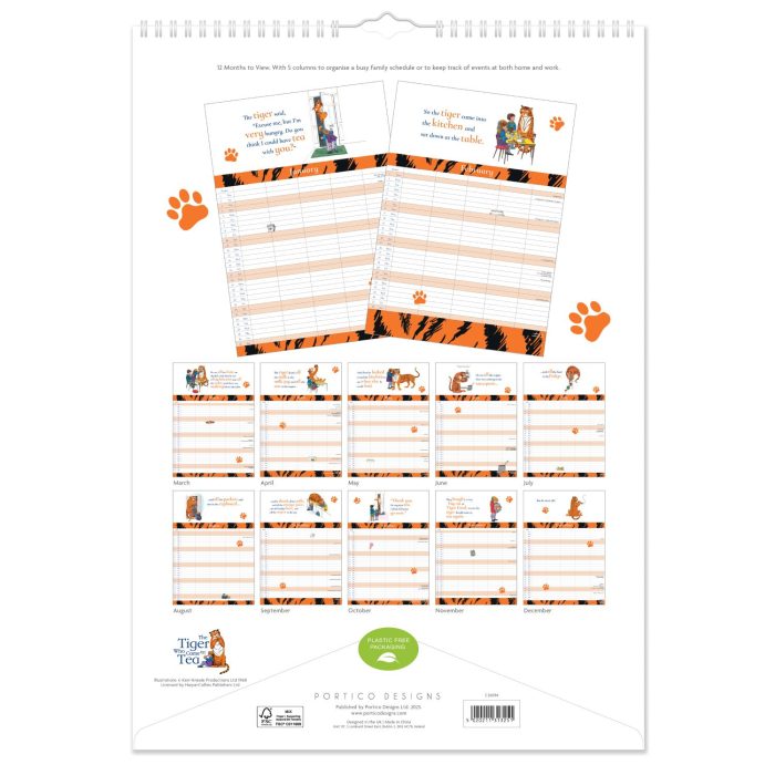 Tiger Who Came to Tea A3 Family Calendar - Image 3