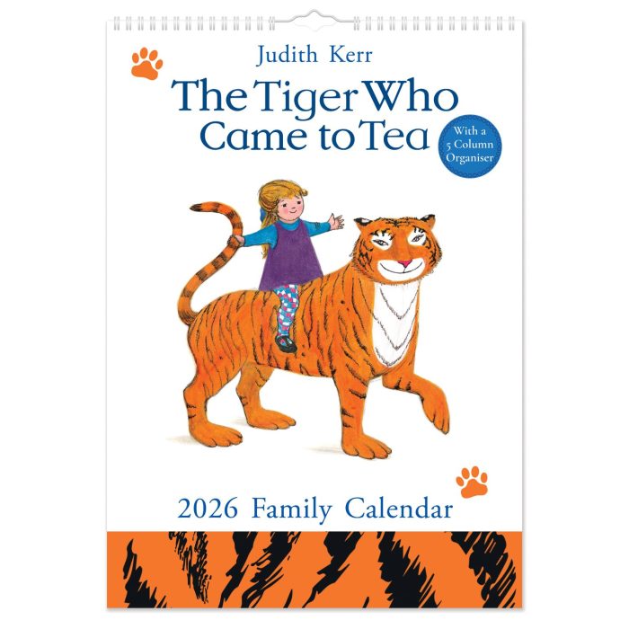 Tiger Who Came to Tea A3 Family Calendar