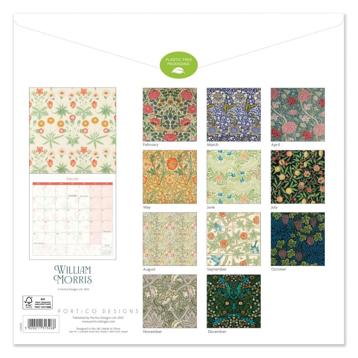 C26095 William Morris Square 2026  Calendar - Image 4