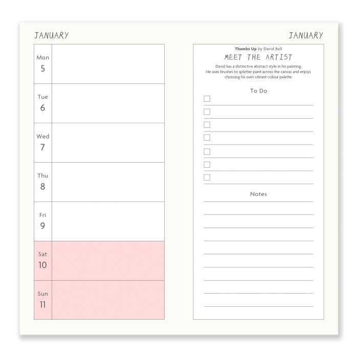 D26003 Arthouse Unlimited Slim 2026 Diary - Image 3