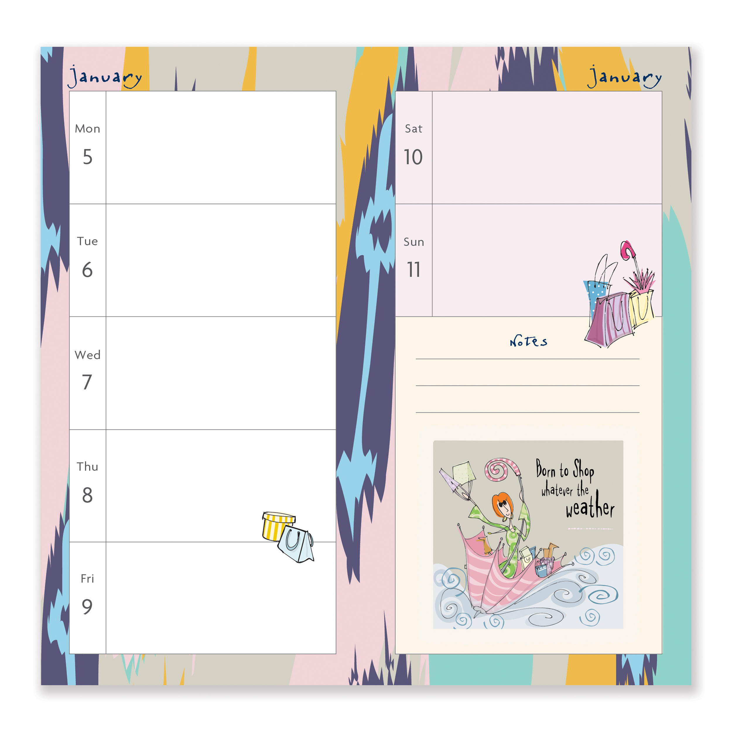 D26015 Born to Shop Slim 2026 Diary - Image 3