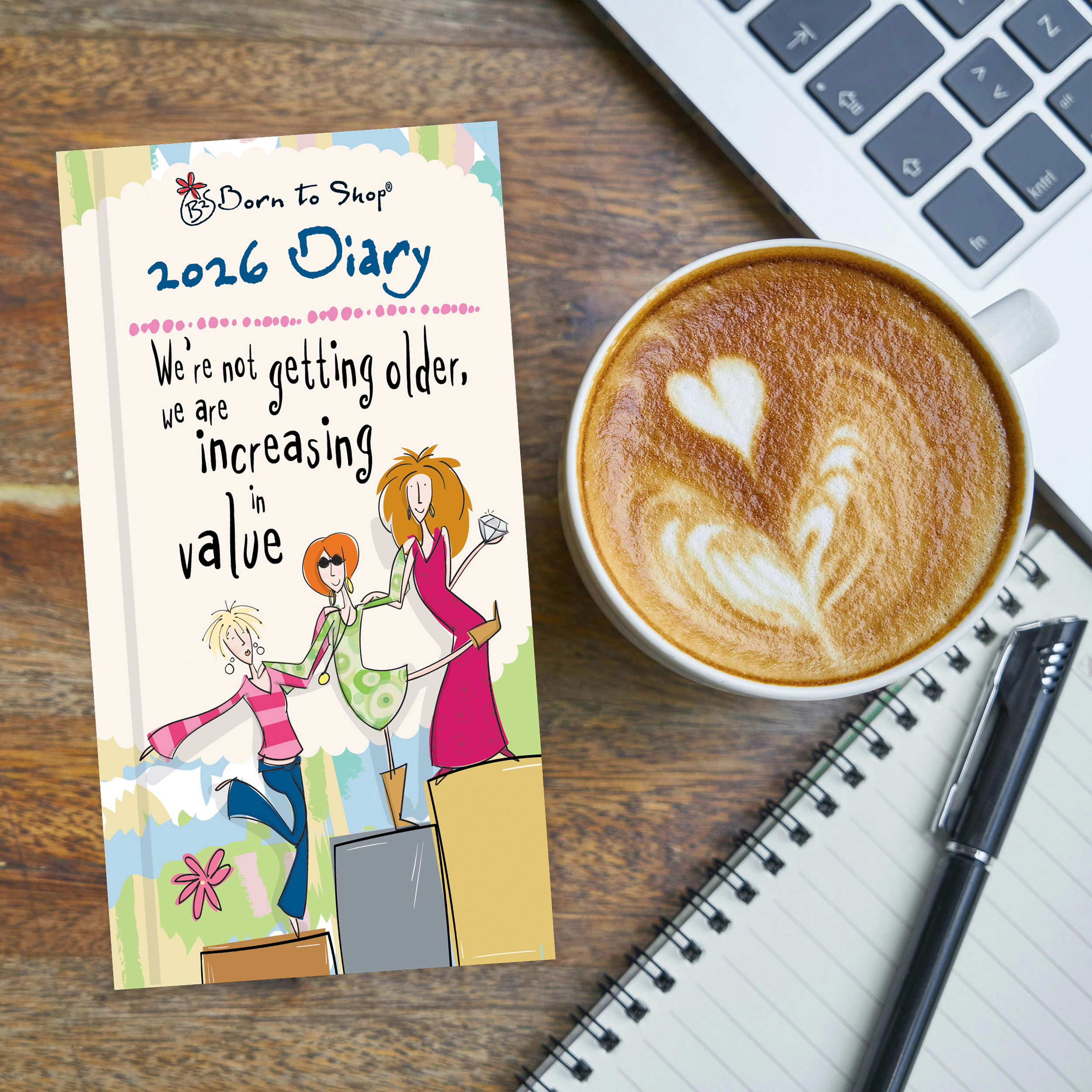 D26015 Born to Shop Slim 2026 Diary - Image 2