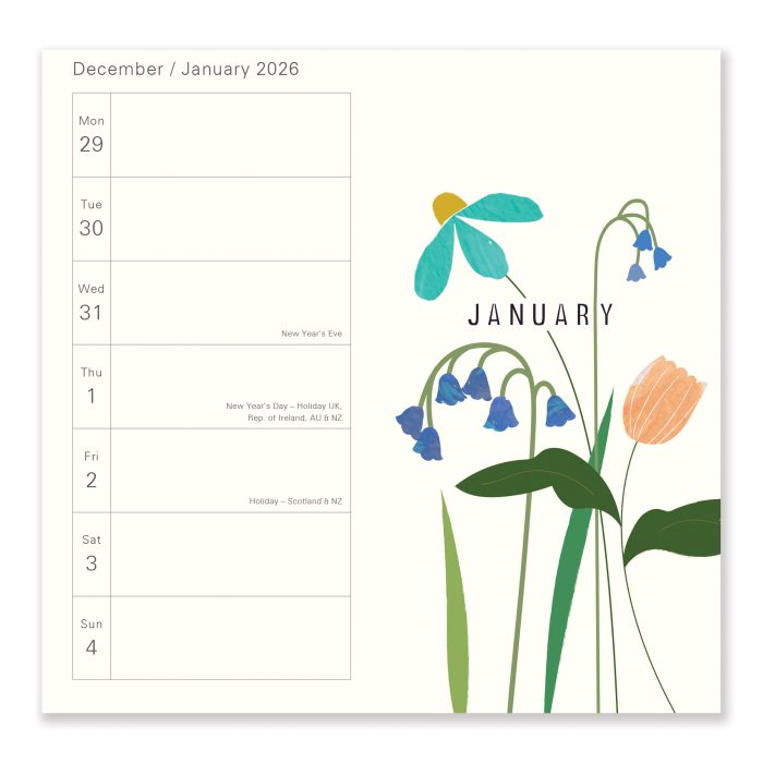 D26007 Caroline Gardener  Posie Slim 2026 Diary - Image 3