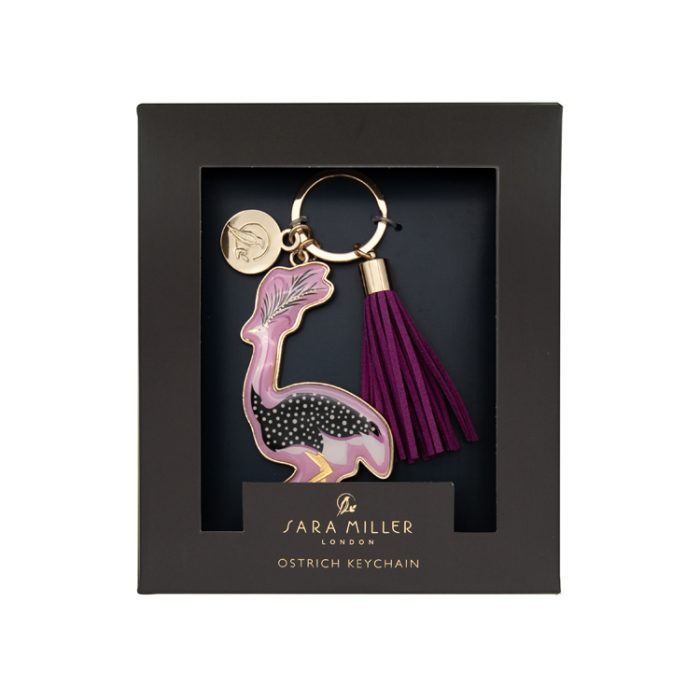 SAM2214 Sara Miller Savannah Key Ring Pink Ostrich - Image 2